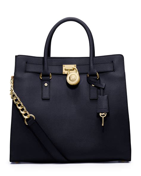 michael michael kors hamilton saffiano leather tote|michael kors saffiano bag black.